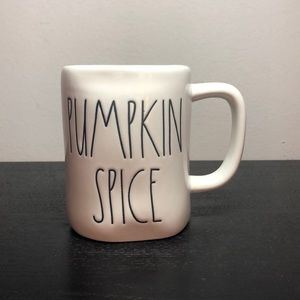 🆕 Rae Dunn Pumpkin Spice Heart Mug Orange Inside